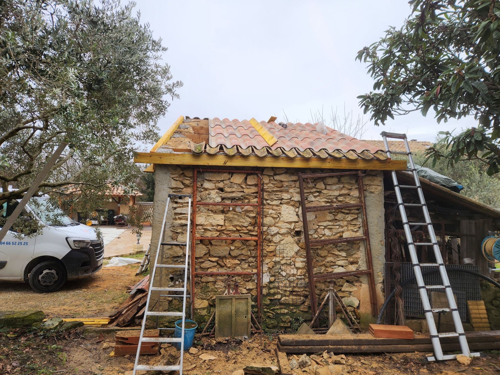Réfection de Toiture d'un Cabanon en Pierre