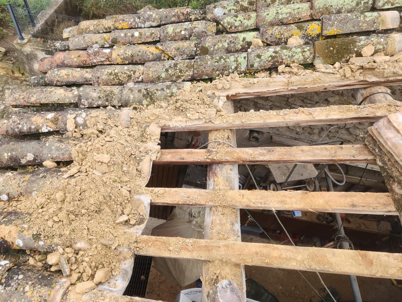 Chantier réfection charpente+toiture